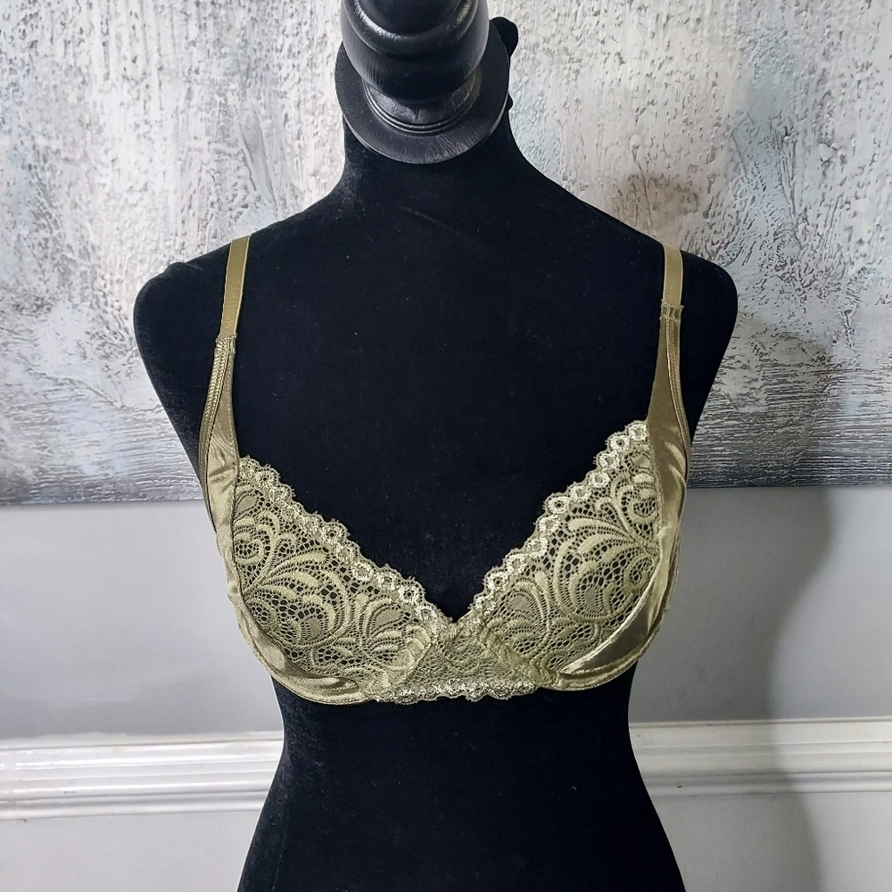 LOUNGE Silk Balcony Lace Bra Sz-34C